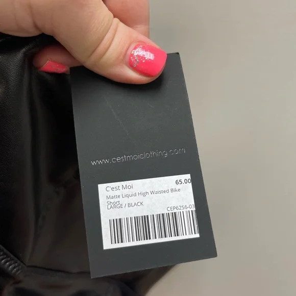 C’est Moi leather bike shorts BNWT - Picture 2 of 3